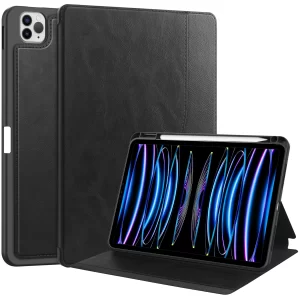 Smart Case For iPad Air 5 4 10.9 Pro 11 2018 2020 2021 2022 Stand Cover With Auto Sleep/Wake Function Pocket Luxury PU Leather