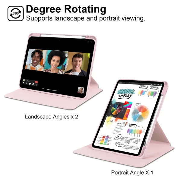 360° Rotation Case For iPad Air 11 2024 10.9 2022 10th Pro 11 2022 2021 2020 2018 10.2 7th 8th 9th Air 4 5 3 Mini 6 Smart Cover - Image 3