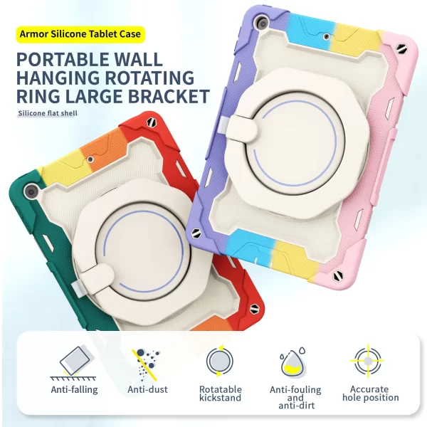 Rotating Rugged Case For iPad 10.2 7th 8th 9th Air 3 2 Pro 10.5 9.7 2017 2018 Mini 4 5 3-Layers Stand Cover With Handle Grip Fun - Image 5